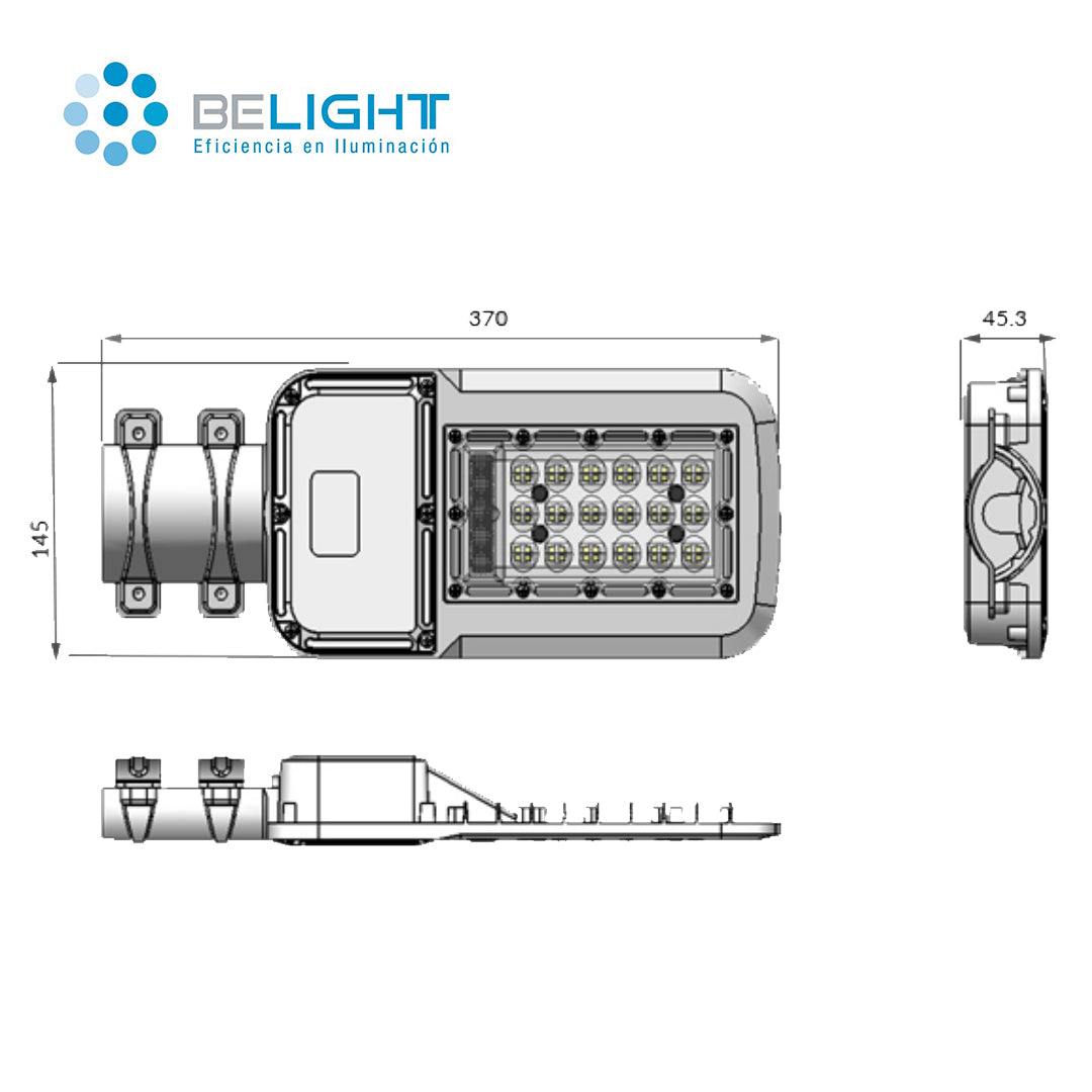 Alumbrado Público LED ECO 60watts | 120lm/watts 1 año garantía